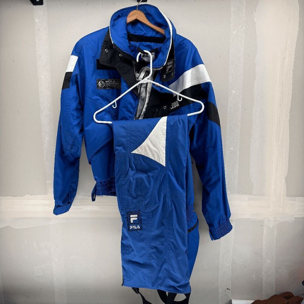 Vintage Fila Vail CO Beaver Creek Wold Ski Champ School Coat & Pants Size Small